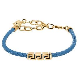 Versace Pulsera de cuero Greca Multicolor