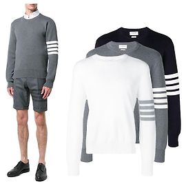 Thom Browne Milan Diagonal Knit Sweater Brown Brown