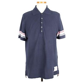 Thom Browne Polo de algodão com textura e acabamentos Multicor