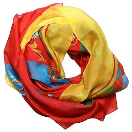 Dolce & Gabbana Lenço quadrado estampado em seda multicolorido Multicor