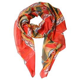 Dolce & Gabbana Chal estola bufanda de seda estampada multicolor Multicolor