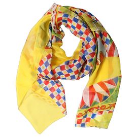 Dolce & Gabbana Lenço Carretto em seda multicolorida Multicor