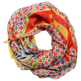 Dolce & Gabbana Lenço Stole em seda com estampa Carretto multicolorida Multicor