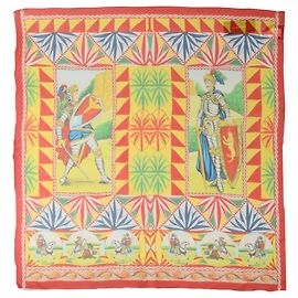 Dolce & Gabbana Lenço de seda com estampa Carretto multicolorida Multicor