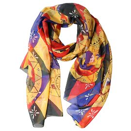Dolce & Gabbana Chal estola bufanda de seda estampada multicolor Multicolor