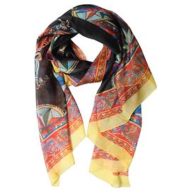 Dolce & Gabbana Chal estola bufanda de seda estampada multicolor Multicolor