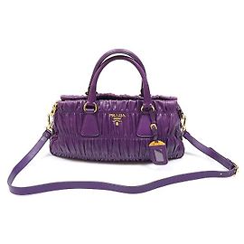 Sac cabas Prada Nappa Gofre en cuir violet Violet