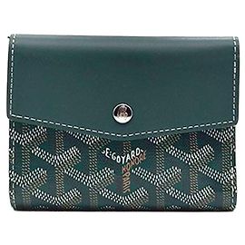 Goyard Saint Laurent Wallet Green Leather Green