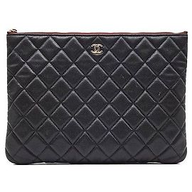 Chanel Pochette Caviar New Medium Noir