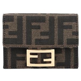 Fendi Portafoglio Micro Trifold Monogram Multicolore