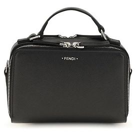 Fendi Black Calf Leather Bos Taurus Handbag Black