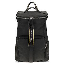 Fendi Black Polyester Backpack Black