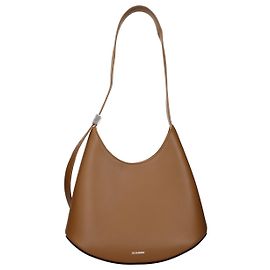 Jil Sander Bolsa de ombro em couro castanho Marrom