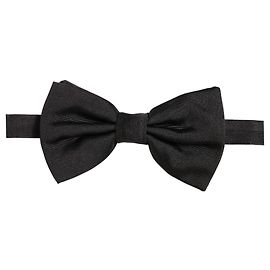 Dolce & Gabbana Men Black % Silk Adjustable Neck Papillon Bow Tie Black