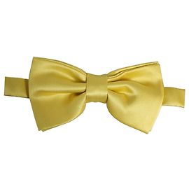 Dolce & Gabbana Men Yellow % Silk Adjustable Neck Papillon Bow Tie Yellow