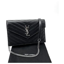 Autre Marque Bolsa Tiracolo Monogram Envelope WOC com Corrente Multicor