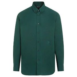 Camisa Oxford de algodón negra Burberry Negro
