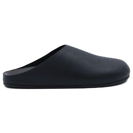 The row Hudson Slide em couro BLK Preto
