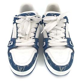 Sneakers Louis Vuitton Trainer Denim Blu Blu