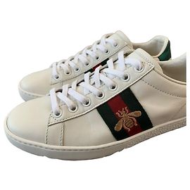 Gucci Sapatilhas com bordado de abelha Marrom