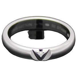 Louis Vuitton Anillo de bodas LV Bolt en oro blanco Blanco