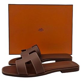 Sandali Hermès Oran Oro D'oro