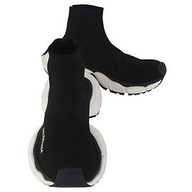 Balenciaga Oversized Platform Sole Speedrunner Knit Sneaker Größe Silber
