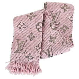 Louis Vuitton Sciarpa Logo Mania in lana e seta lucida Multicolore