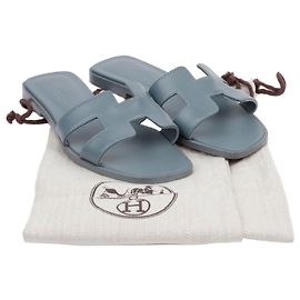 Hermès Oran Sandalen Leder Braun Braun