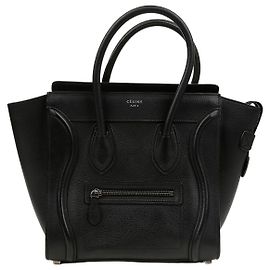 Céline Micro Luggage Tote Bag Schwarz Schwarz