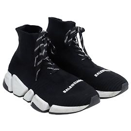 Balenciaga Baskets Speed Lace-Up Black White Blanc