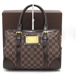Louis Vuitton mala Tote Berkeley em Canvas Damier Ebène Marrom