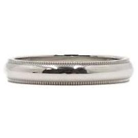 Tiffany & Co Klassischer Milgrain-Ehering Gelb