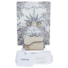 Dior Saddle Flap Card Wallet Brown