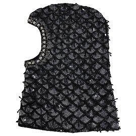 Dolce & Gabbana Black Wool Crystal Embellished Balaclava Hat Black