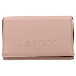 Jimmy Choo Clutch de couro rosa Rosa
