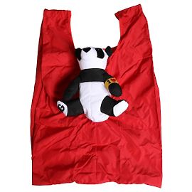 Dolce & Gabbana Men Red Polyester Panda Stuffed Ecobag Tote Borse Bag Red