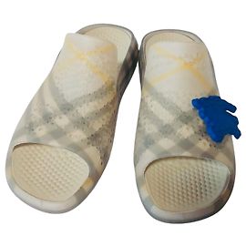 Burberry Prosum Rubber Printed Sandals Blue