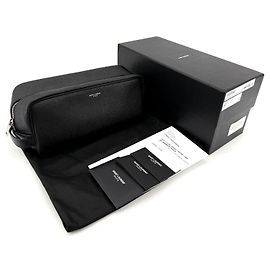 Autre Marque Borsa pouch in pelle grana nera Nero