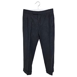 Thom Browne Pinstripe Flannel Wool Pants Brown