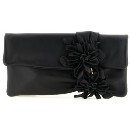 Jimmy Choo Pochette en cuir d'agneau noir Noir