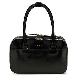 Marni Black Calf Leather Bos Taurus Handbag Black