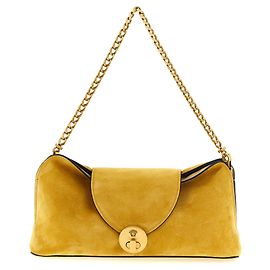 Versace Clutch em pele de vitelo multicolorida Amarelo