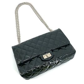 Chanel Bolsa de Ombro Large Maxi Flap em Verniz Verde