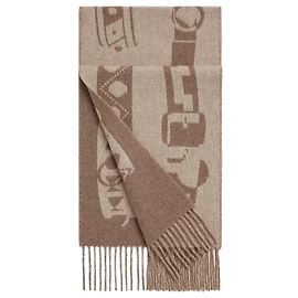 Hermès Écharpe en cachemire beige Marron