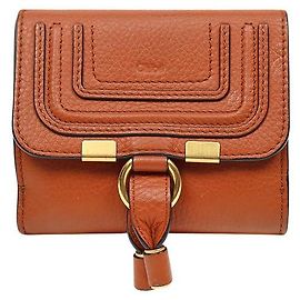 Chloé Brown Marcie Square Wallet Brown