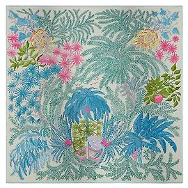Hermès Carré in seta da donna Blu