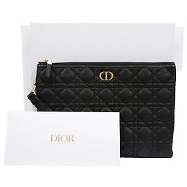 Clutch Large Daily Dior em couro marrom Marrom