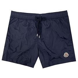 Moncler Short de bain avec patch monogramme Multicolore