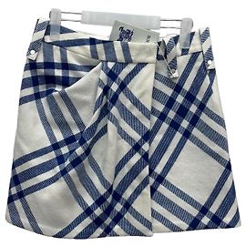 Burberry Check Pleated Wool Mini Skirt Multiple colors